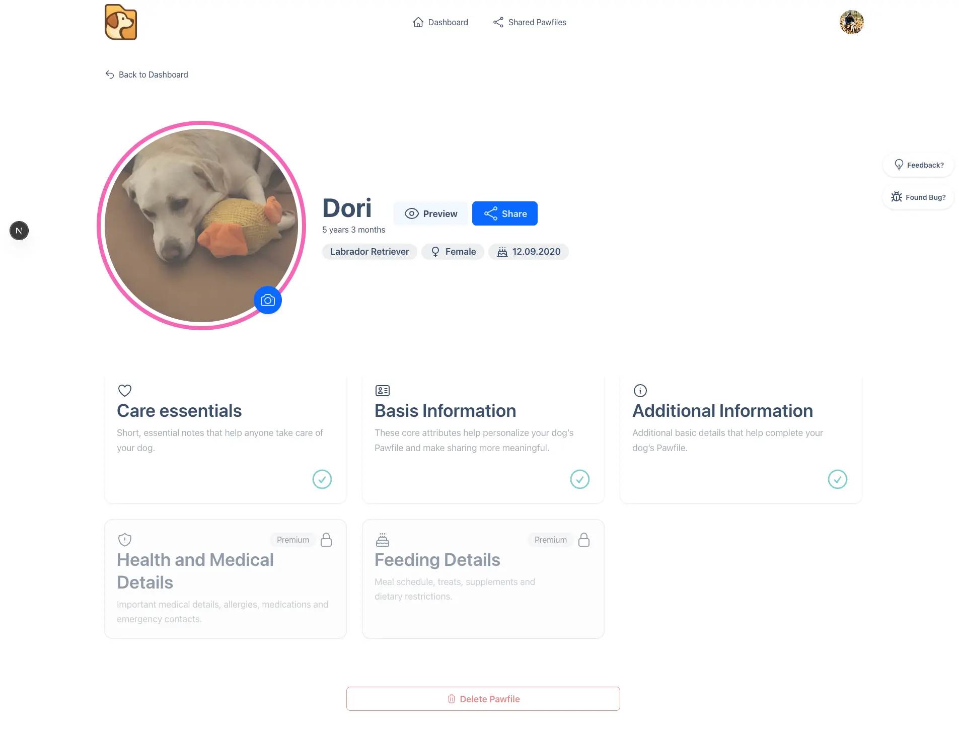 One Pawfile for your dog